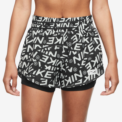 

Nike Womens Nike One Dri-FIT MR 3in 2n1 Short - Womens Photon Dust/Black Size L