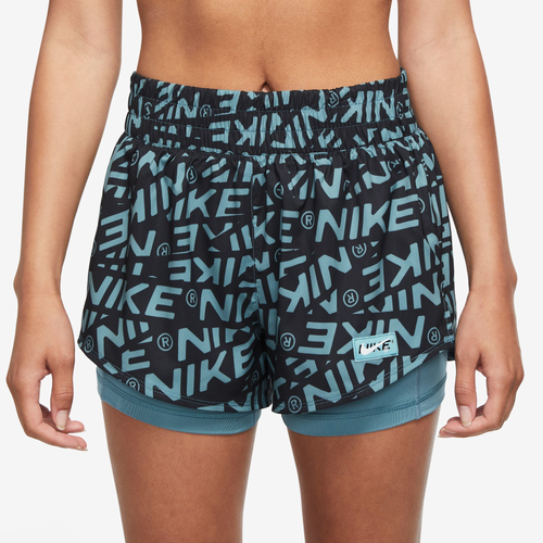 

Nike Womens Nike One Dri-FIT MR 3in 2n1 Short - Womens Noise Aqua/Noise Aqua Size M