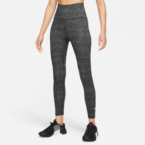 

Nike Womens Nike One Dri-FIT HR AOP 7/8 Tights - Womens Black/White Size M