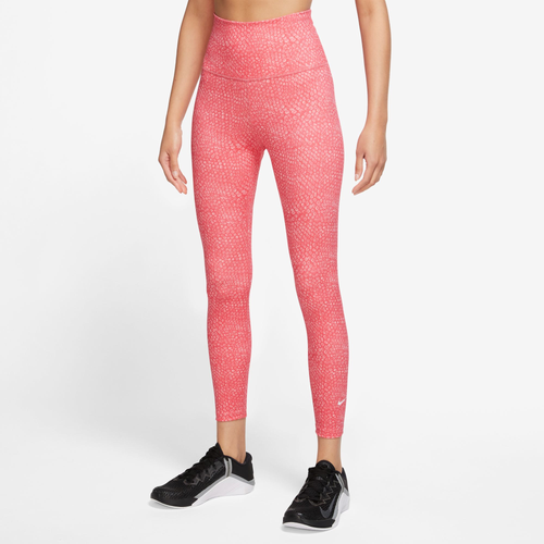 

Nike Womens Nike One Dri-FIT HR AOP 7/8 Tights - Womens Sea Coral/White Size L