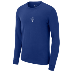 Men's - Nike Knicks Practice Long Sleeve T-Shirt - Blue