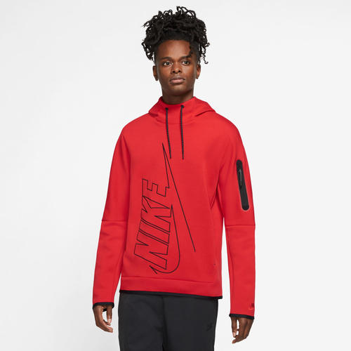 Nike Mens  Tech Fleece Pullover Hoodie In Red/red