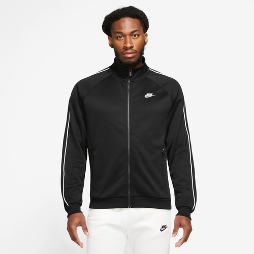 

Nike Mens Nike Club PK Full-Zip Jacket - Mens Black/White Size M