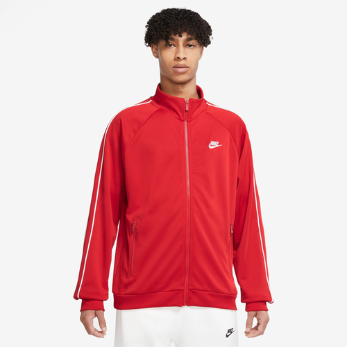 Shop Nike Mens  Club Pk Full-zip Jacket In Red/white