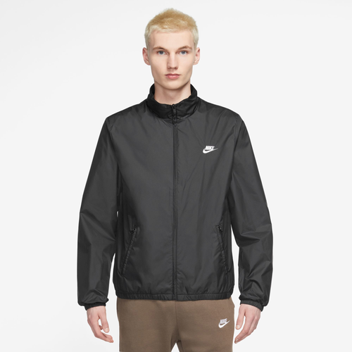 

Nike Mens Nike Club Woven Jacket - Mens Black/White Size L