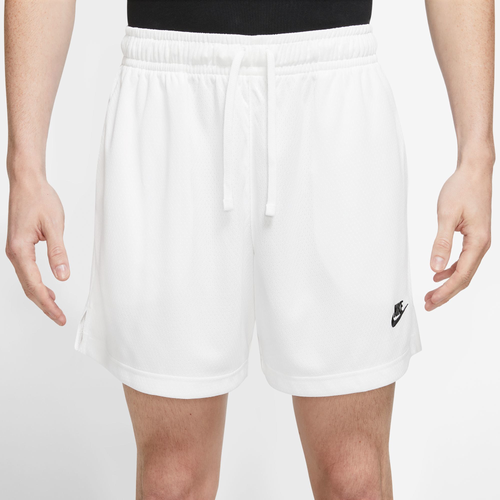 Shop Nike Mens  Club Mesh Flow Shorts In White/black