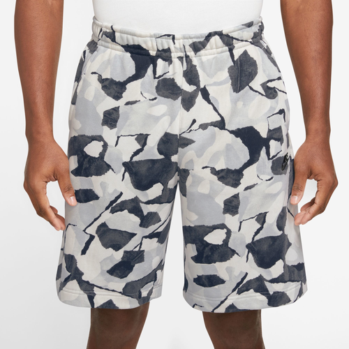 Nike Club Ft Logo Printed Shorts In Gray
