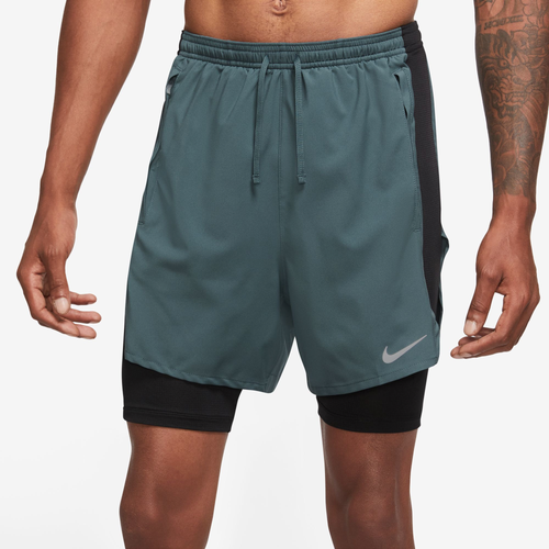 

Nike Mens Nike RDVN 8 Inch Hybrid Stride Shorts - Mens Faded Spruce/Black/Reflective Silver Size M