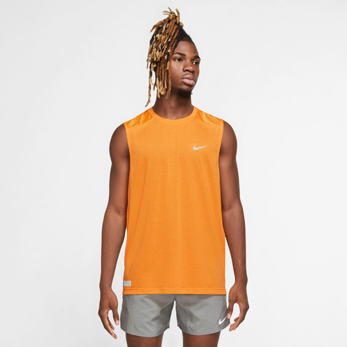 

Nike Mens Nike Dri-FIT Division Rise 365 Tank Top - Mens Vivid Orange/Reflective Silver Size L
