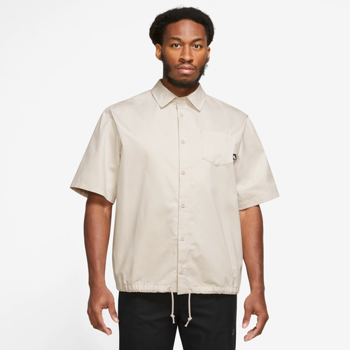 

Nike Mens Nike Club Button Down Top - Mens Brown/Brown Size XXL