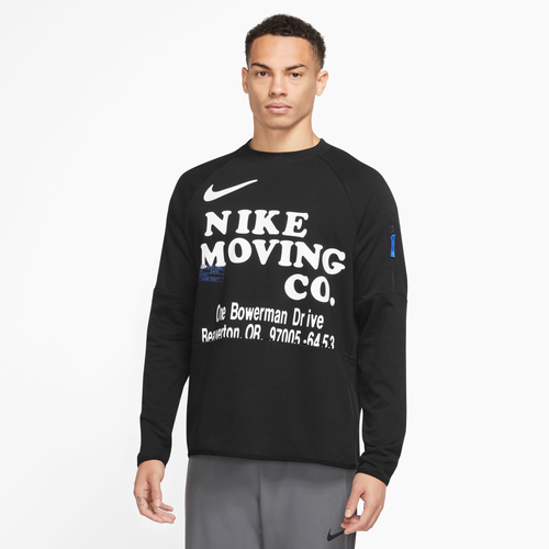 

Nike Mens Nike Dri-FIT Long Sleeve Moving Co Crew - Mens Black Size L