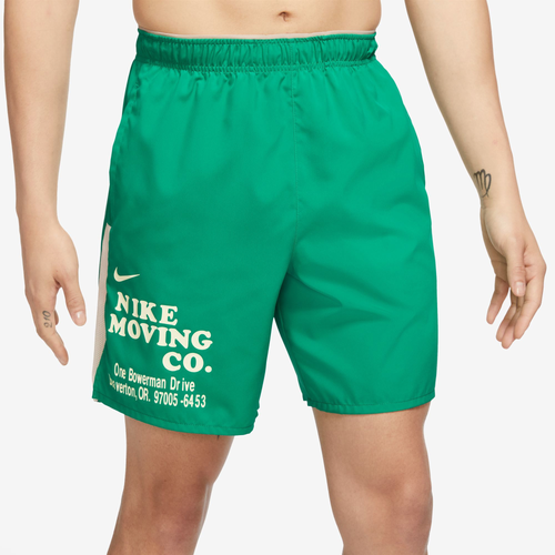 

Nike Mens Nike Dri-FIT Challenger Short - Mens Stadium Green/Black/Sanddrift Size M