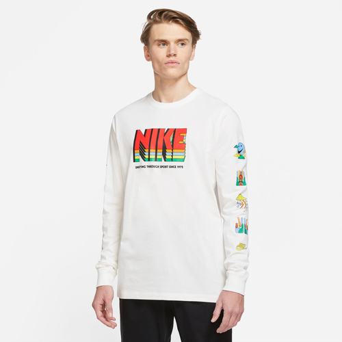 

Nike Mens Nike Long Sleeve T-Shirt - Mens White Size XL