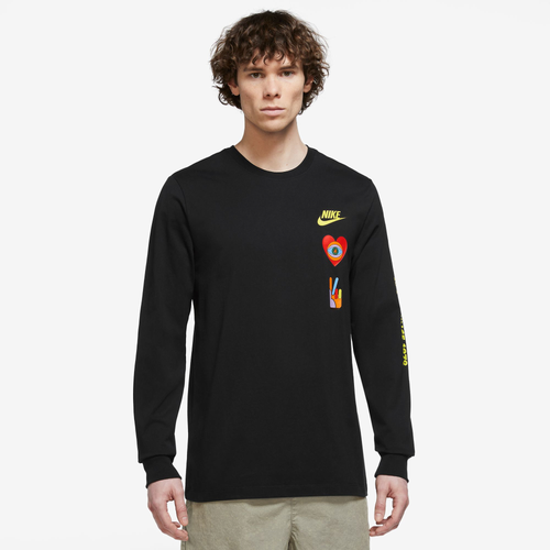 Nike Mens  Long Sleeve T-shirt In Black