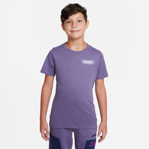 

Nike Boys Nike Dri-Fit Lebron James T-Shirt - Boys' Grade School Canyon Purple Size L