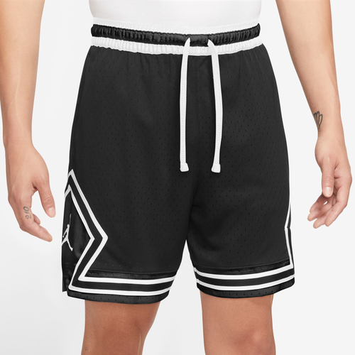 Jordan Mens  Dri-fit Sport Diamond Shorts In Black/white