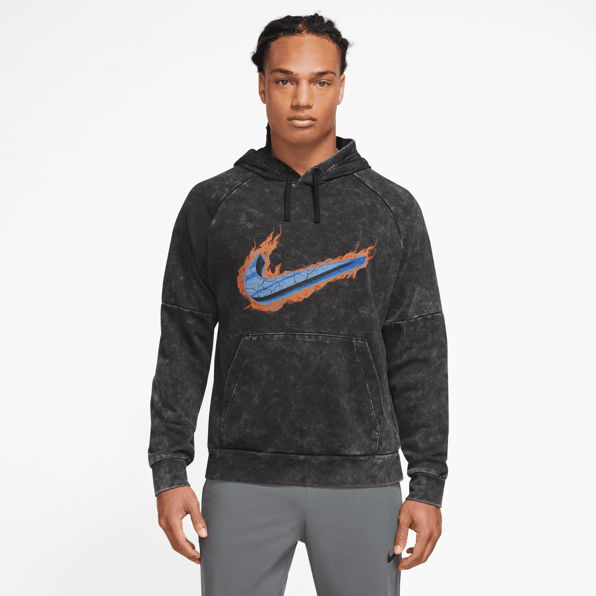 Nike Sportswear Women's Club Fleece Funnel-Neck Glitter Pullover Hoodie /  Birch Heather