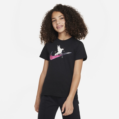 

Girls Nike Nike Hilo Alicorn T-Shirt - Girls' Grade School Black Size S