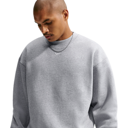 Men's - Nike Solo Basketball Long Sleeve Concept Crew - Gray/White