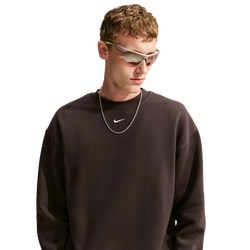 Men's - Nike Solo Basketball Long Sleeve Concept Crew - Sail/Velvet Brown