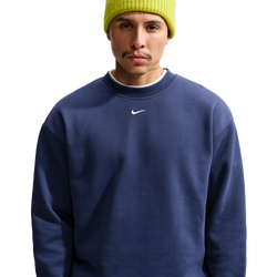 Men's - Nike Solo Basketball Long Sleeve Concept Crew - Sail/Midnight Navy