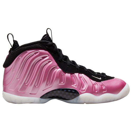 

Girls Nike Nike Little Posite One SU23 - Girls' Grade School Basketball Shoe Metallic Silver/Polarized Pink/Black Size 07.0