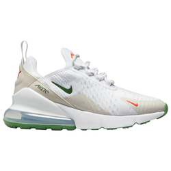 Boys' Grade School - Nike Air Max270 - White/Orange/Gorge Green