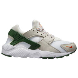 Boys' Grade School - Nike Huarache Run - White/Orange/Green