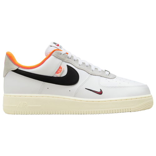 

Nike Mens Nike Air Force 1 LV8 - Mens Basketball Shoes White/Black/Orange Size 13.0