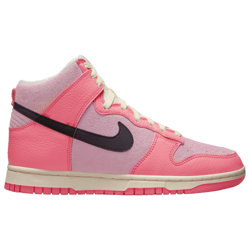 Nike Dunk High Sneakers In Medium Soft Pink/black/coconut Milk