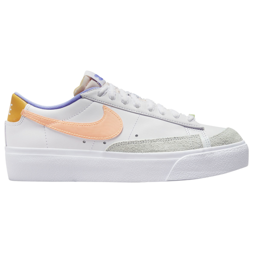 Nike Womens  Blazer Low Platform In Peach Cream/white/light Thistle