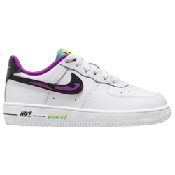Boys' Preschool - Nike Air Force 1 LV8  - White/Black/Vivid Purple