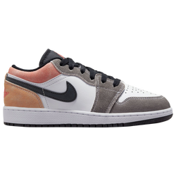 Boys' Grade School - Jordan AJ 1 Low SE - Black/Orange/White