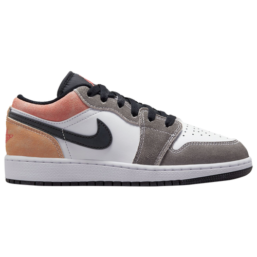 

Boys Jordan Jordan AJ 1 Low SE - Boys' Grade School Shoe Black/Orange/White Size 04.0