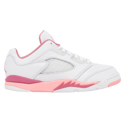 Girls' Preschool - Jordan Retro 5 Low - Black/White/Pink