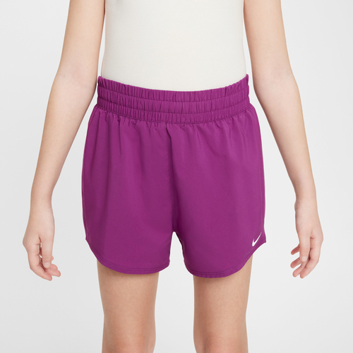 

Girls Nike Nike Dri-FIT One Woven HR Shorts - Girls' Grade School Purple/Purple Size S