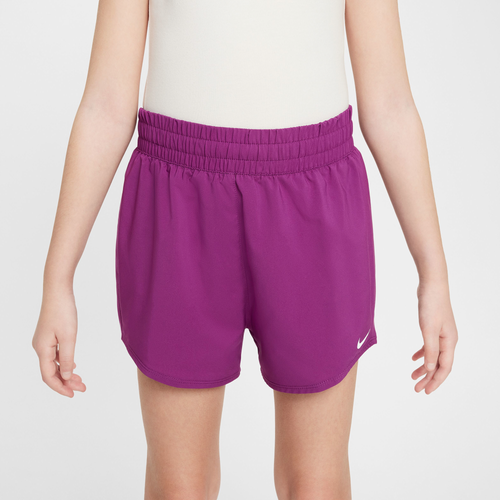 

Nike Girls Nike Dri-FIT One Woven HR Shorts - Girls' Grade School Purple/Purple Size XL