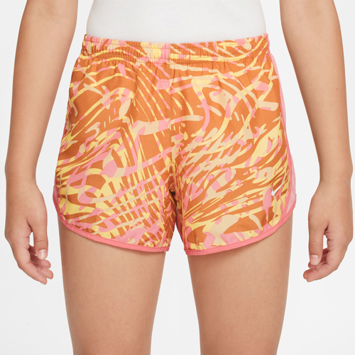 Shop Nike Girls  Dri-fit Tempo Se+ Shorts In Coral Chalk/sea Coral/monarch
