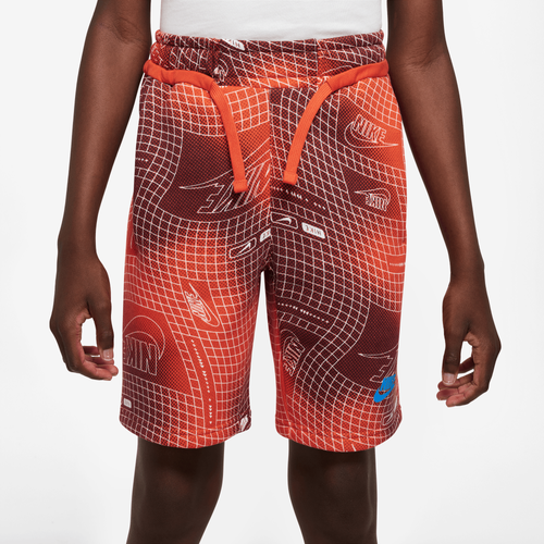 Nike Kids' Boys  Club Aop Shorts In Picante/picante/photo Blue