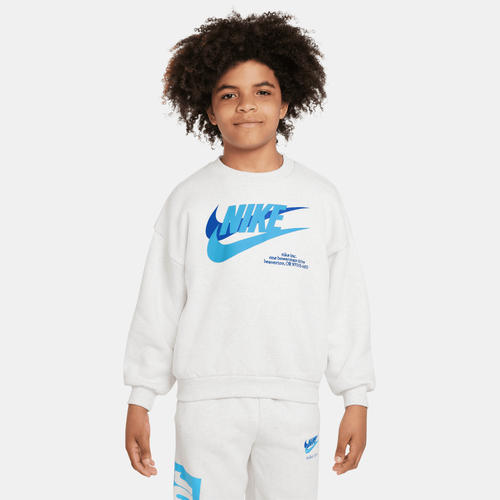 

Boys Nike Nike NSW HBR Icon Fleece Crew - Boys' Grade School Birch Heather Size XL