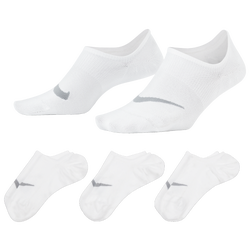 Women's - Nike 3 Pk Performance Lightweight Socks - White/Wolf Grey