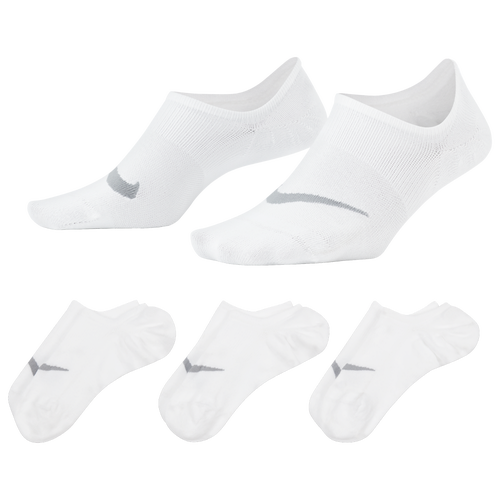 

Nike Womens Nike Everyday Plus Lightweight Foot 3PK - Womens White/Wolf Grey Size M