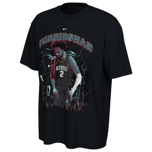  - Nike Pistons City Edition Player T-Shirt - Black/Multi