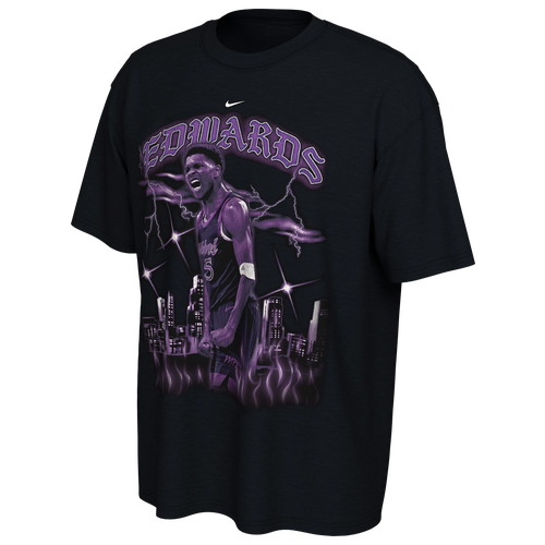  - Nike Timberwolves City Edition Player T-Shirt - Black/Multi