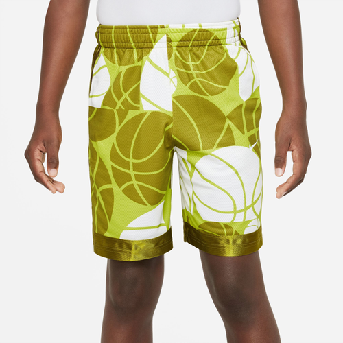 Nike Kids' Boys  Dri-fit Elite Aop Shorts In Moss/bright Cactus/white