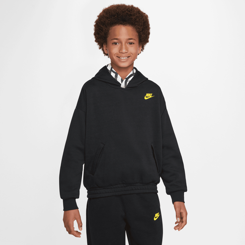 Nike Kids' Boys  Reversible Hoodie In Black/optic Yellow