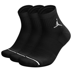 Jordan Jumpman Quarter 3 Pack Socks - Black/Black