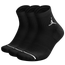 Jordan Jumpman Quarter 3 Pack Socks Black/Black