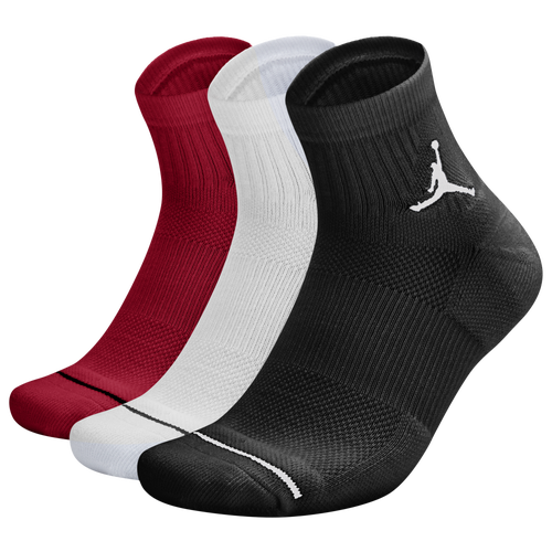 

Jordan Jordan Jumpman Quarter 3 Pack Socks Black/White/Red Size L