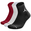 Jordan Jumpman Quarter 3 Pack Socks Black/White/Red